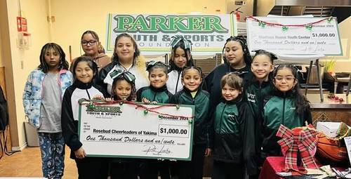 Yakima Rosebud Cheerleaders Dec. 18, 2024 $1,000 Award for New Uniforms Nancy Leahy Photograph