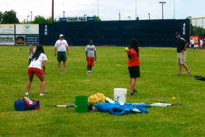 Field Day at the YVCC softball station