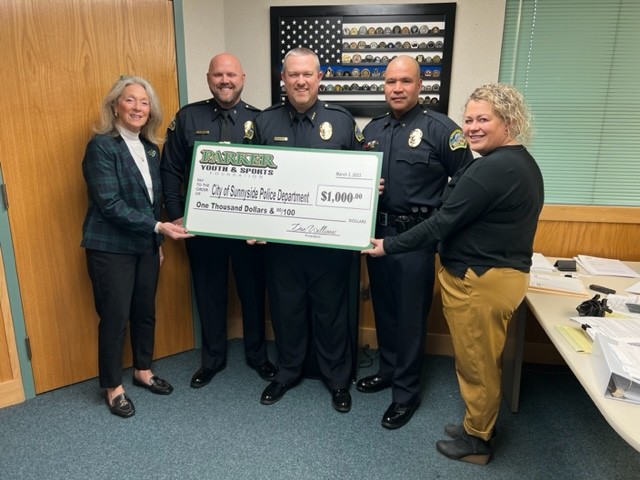 Parker Youth & Sports Foundation awarded the Sunnyside Police Department Grant
